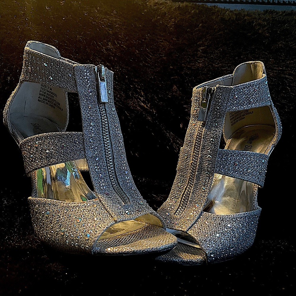 Silver High Heels